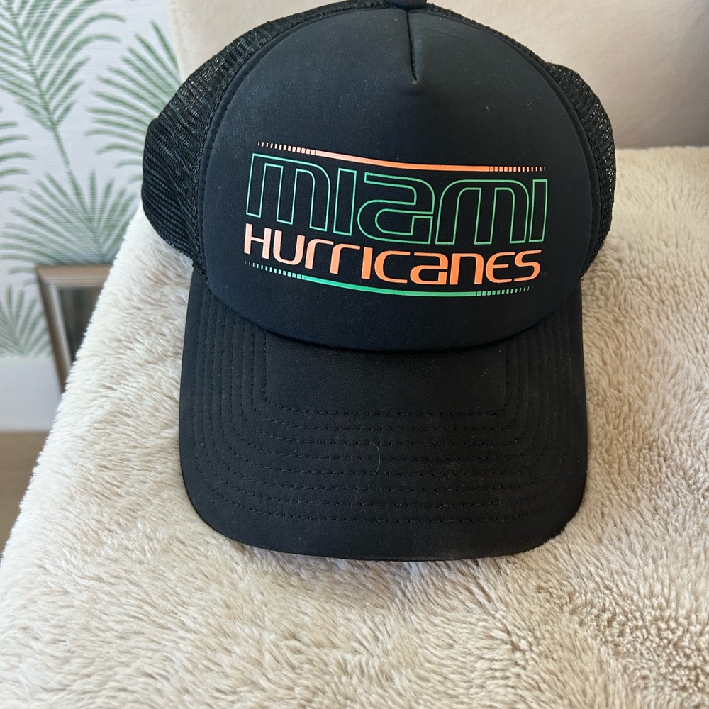 adidas Black Miami Hurricanes Hat